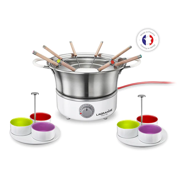Fondue électrique élégance avec thermostat et 6 ramequins Lagrange