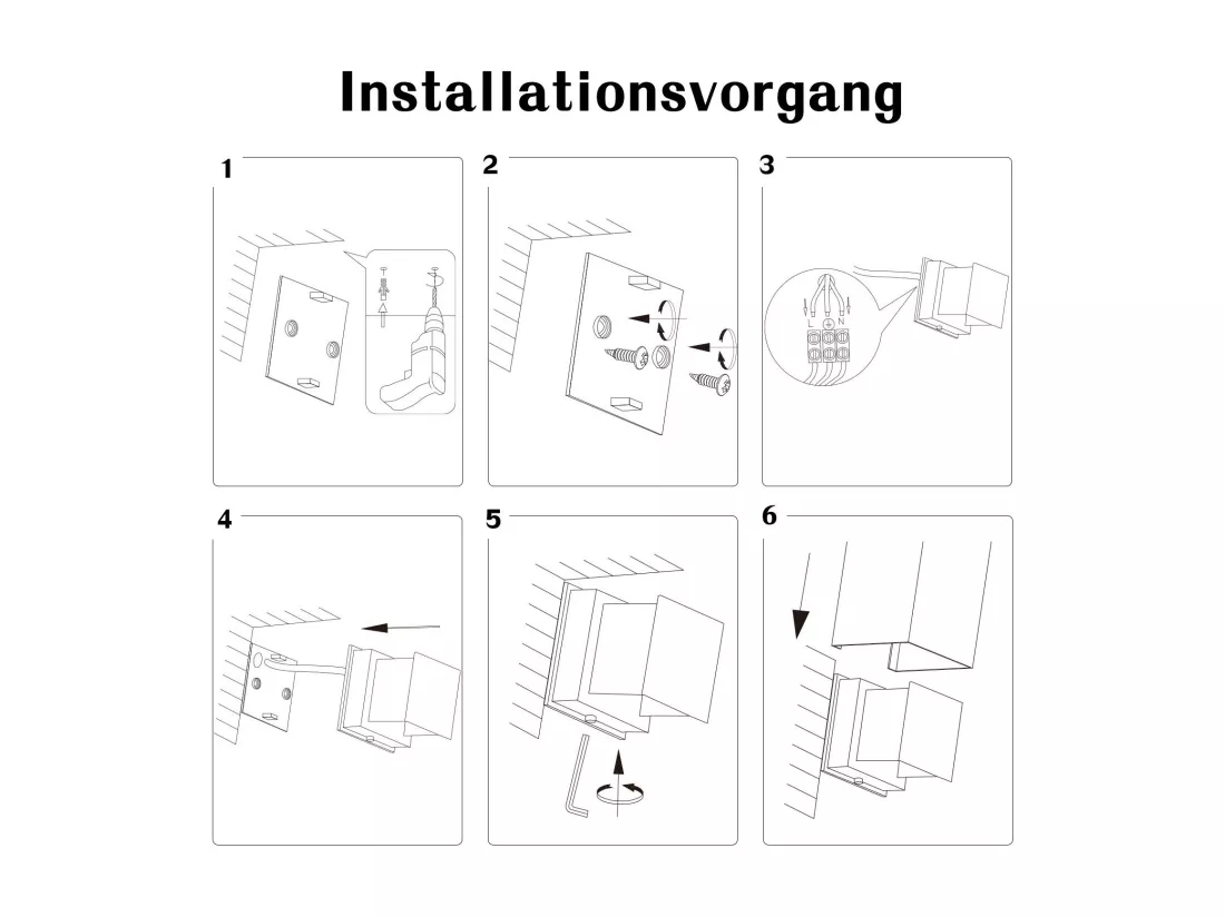 NETTLIFE Set de 2 Lampes Murales LED Ext, Blanc Chaud IP65, Anthracite, pour Maison, Cage d’Escalier