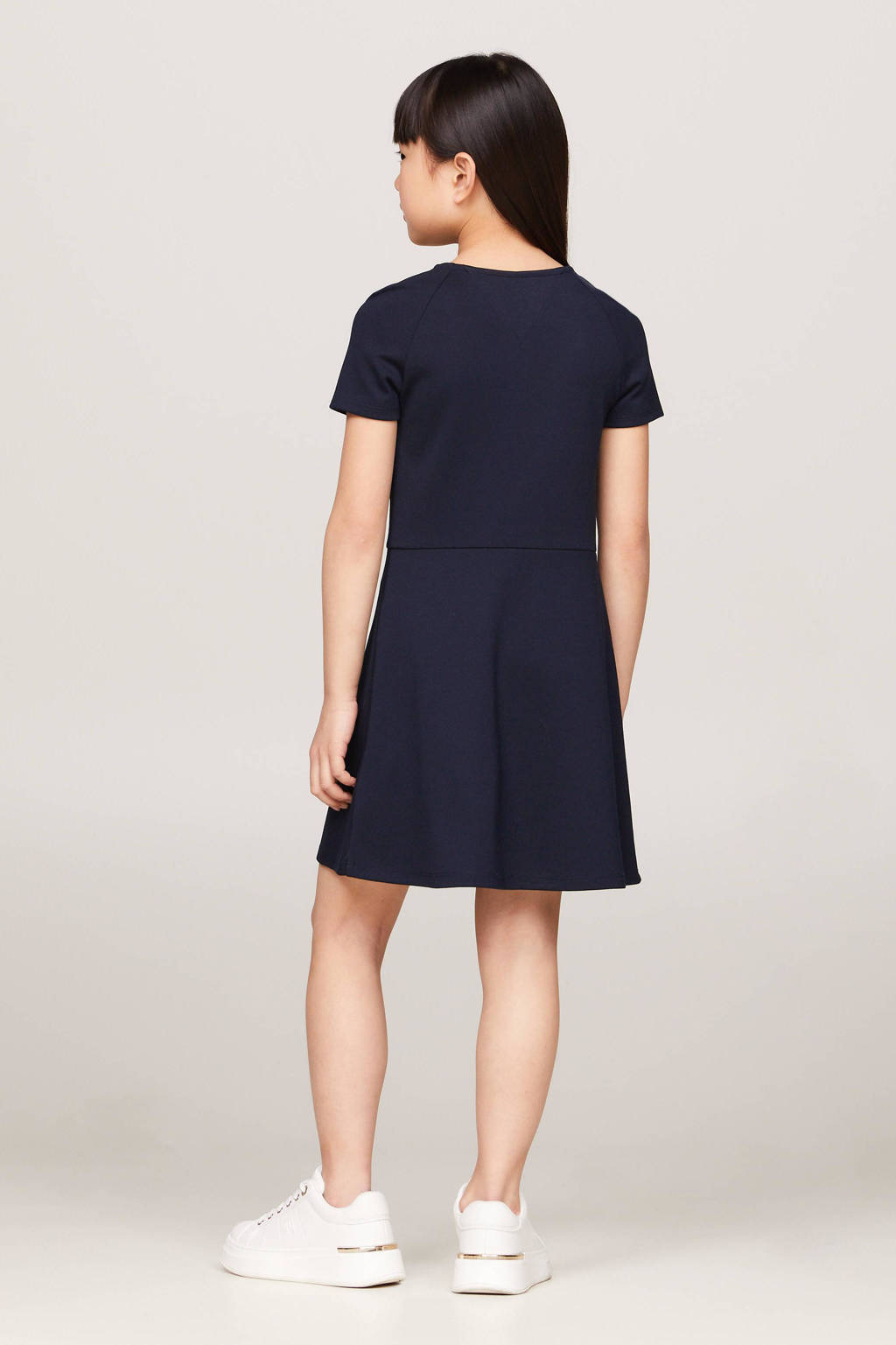 Tommy Hilfiger jurk met logo donkerblauw