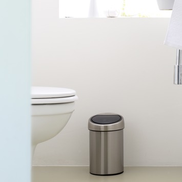 Brabantia Touch Bin Prullenbak - 3 l - Matt Steel