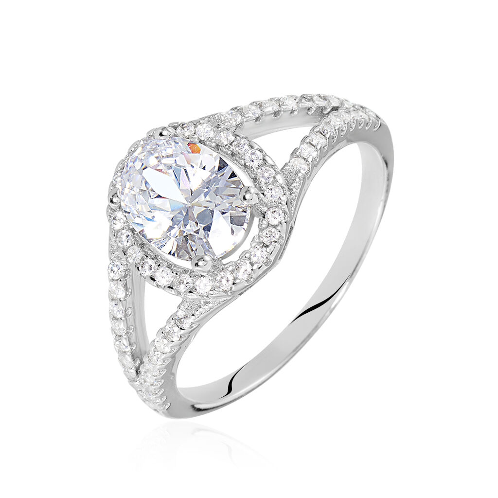 Bague Melyssa Argent Blanc Oxyde De Zirconium