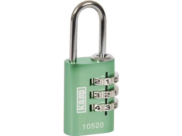 Kasp K10520GRED Hængelås 20 mm Grøn Kombinationslås