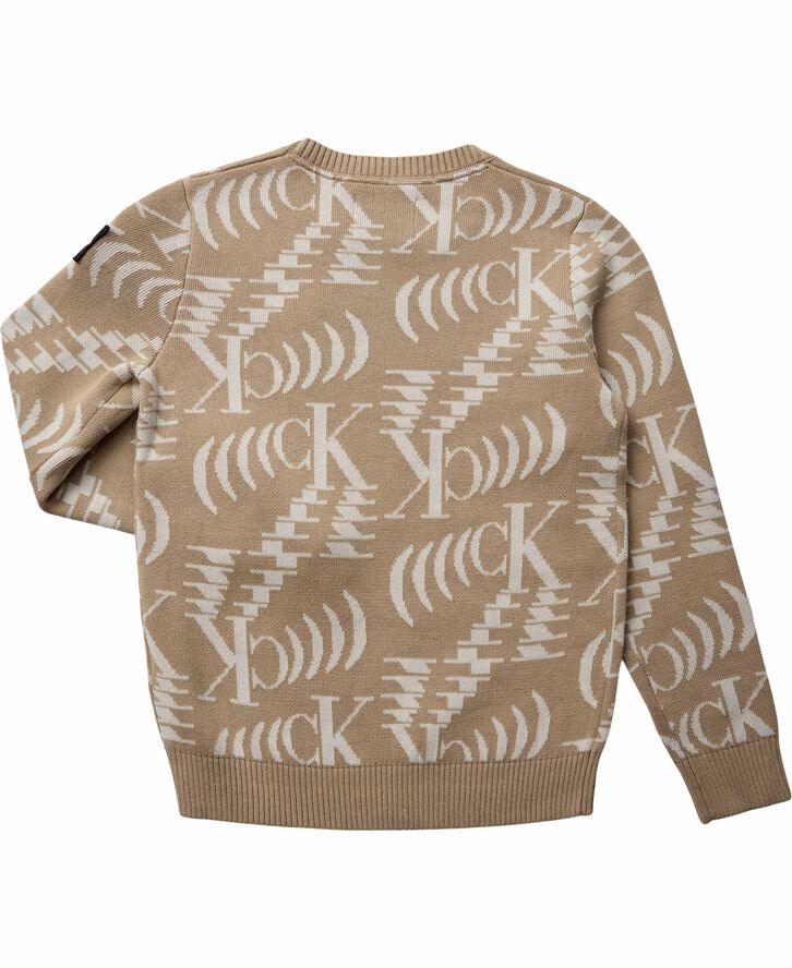 Calvin Klein Pullover with monogram logo Pf2