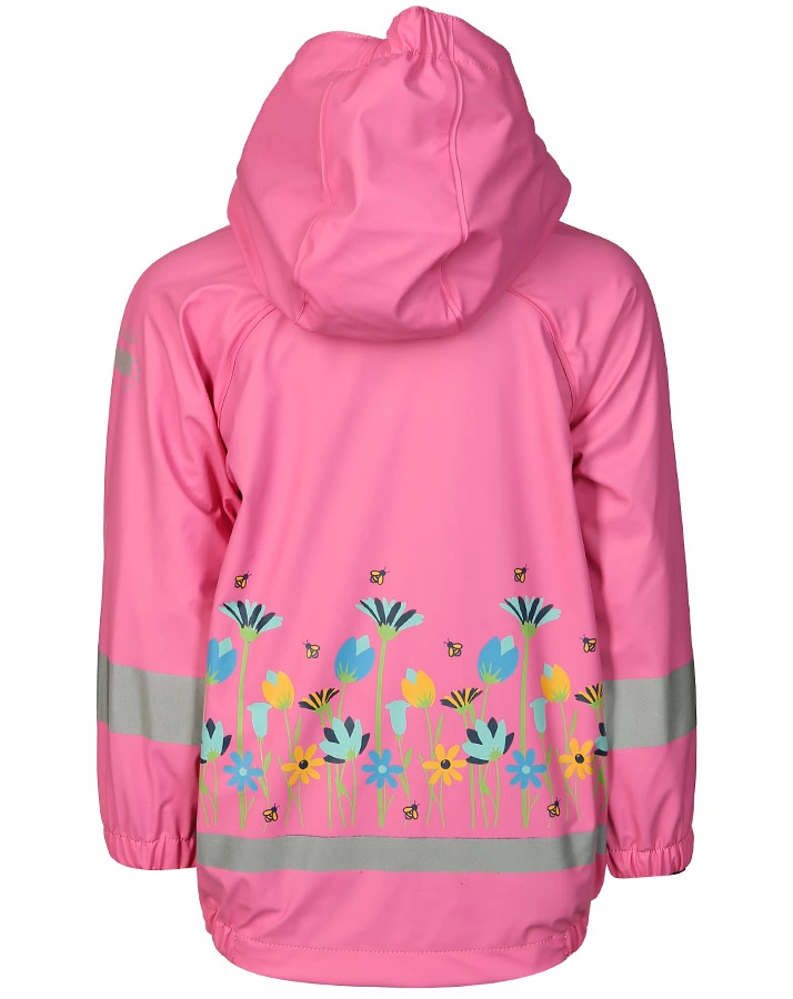 Regenjacke BLUMENWIESE mit Innenfleece in rosa