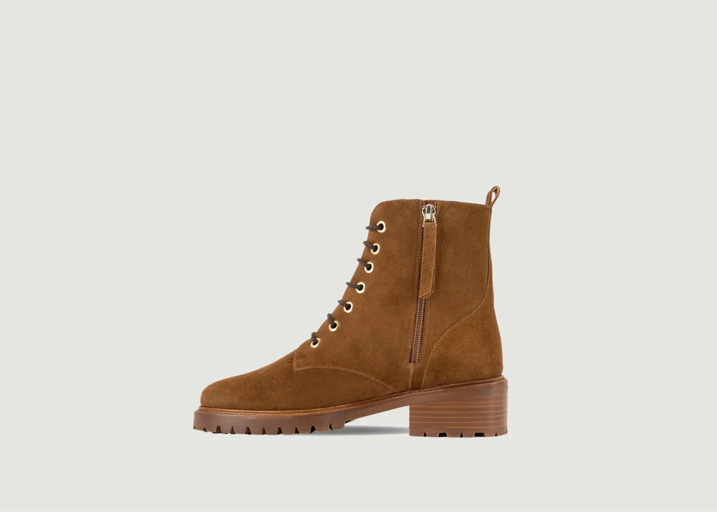 Bottines à lacets en cuir suédé Lara Bobbies Paris