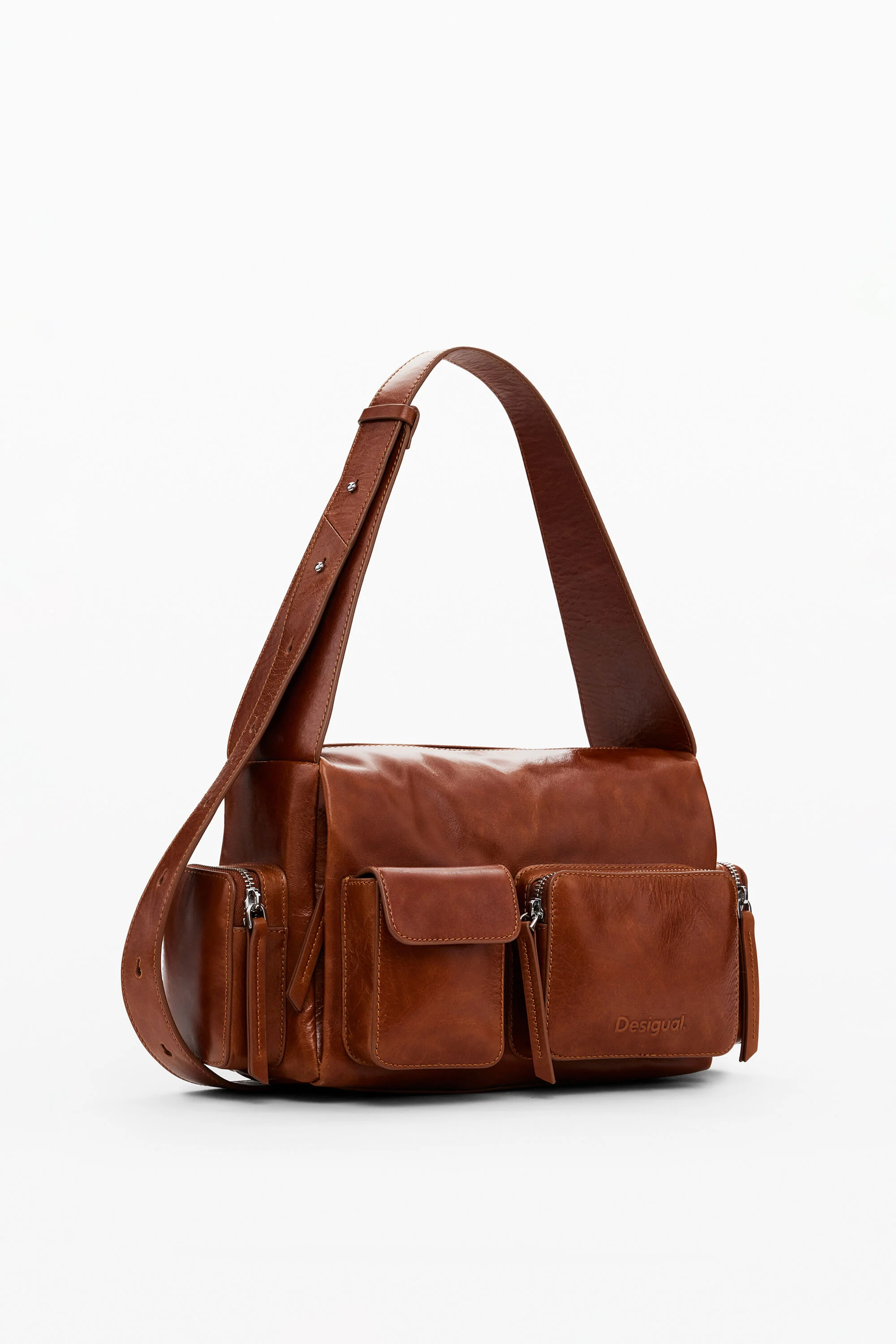Bolso piel M bolsillos