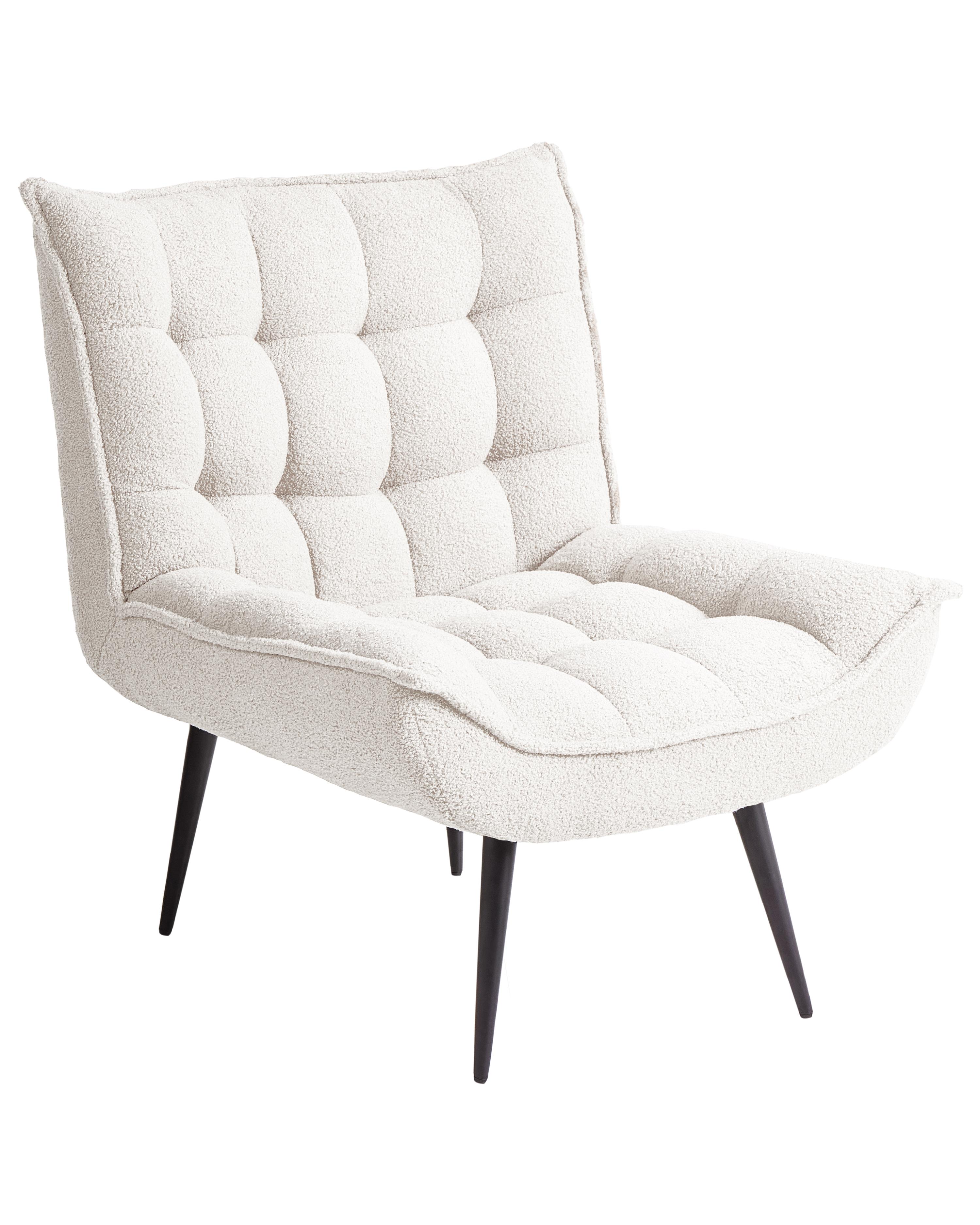 Fauteuil ALVESTA Bouclé Wit