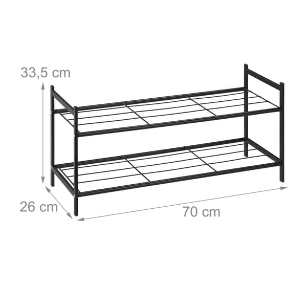 Stablebar skohylle i metall