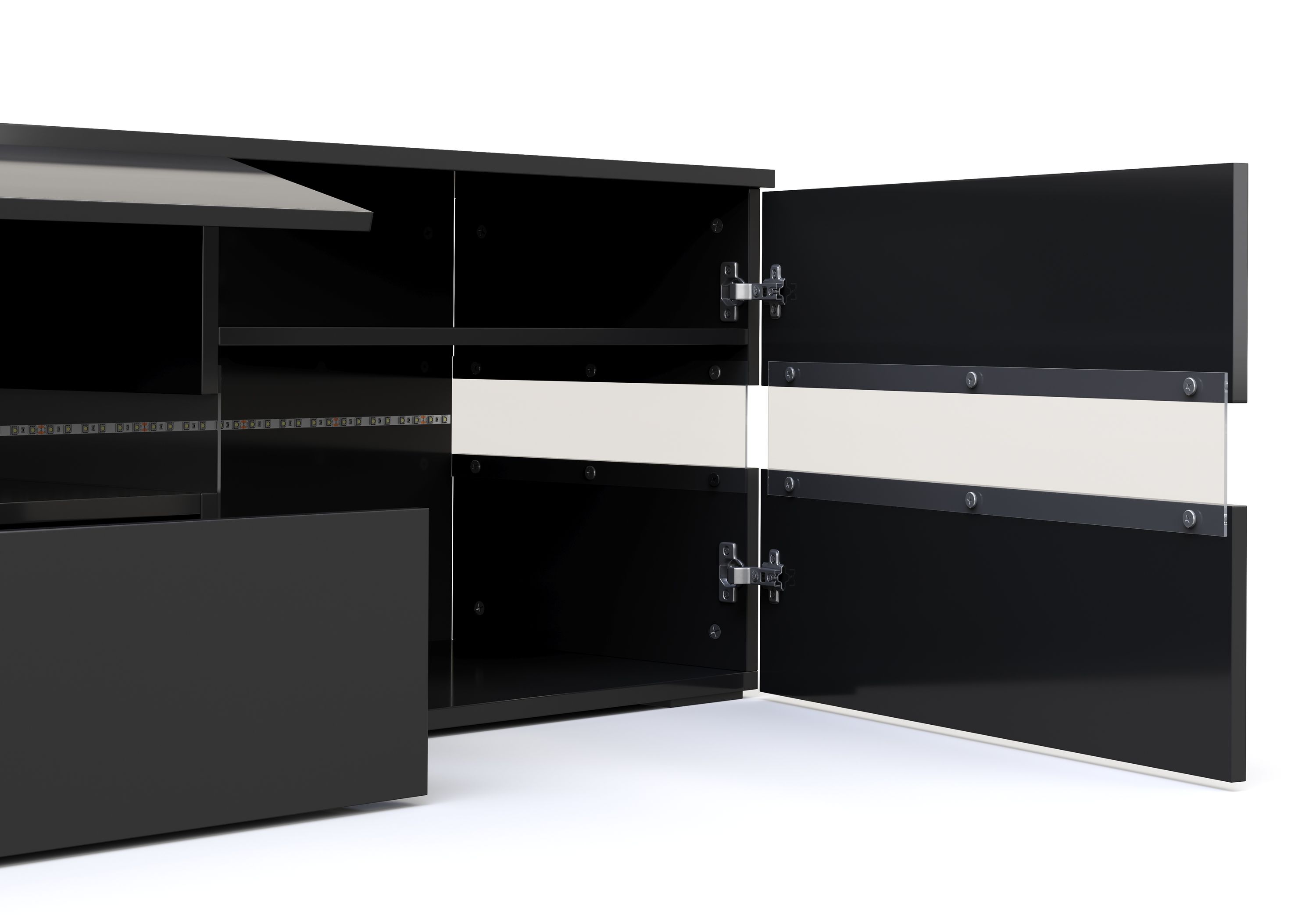TV Möbel LED PALA schwarz