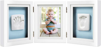 Pearhead Babyprints Deluxe Fotoramme Trippel Ledad, Hvit