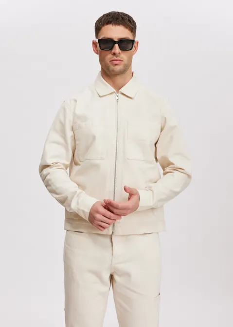 Twill jacket off-white (CREME)