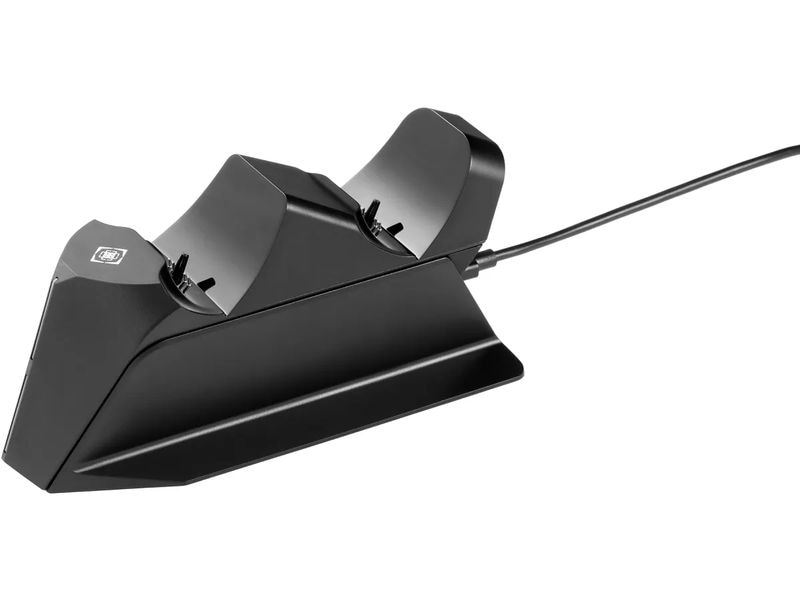 DELTACO Ladestation Dual Charger PS5 Schwarz Ladestation für zwei Playstation 5-Controller