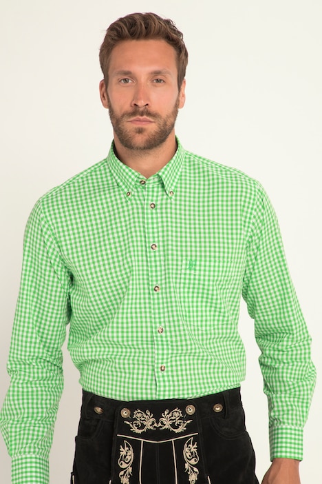 Karohemd, Trachten, Langarm, Buttondown-Kragen, Modern Fit, bis 8 XL