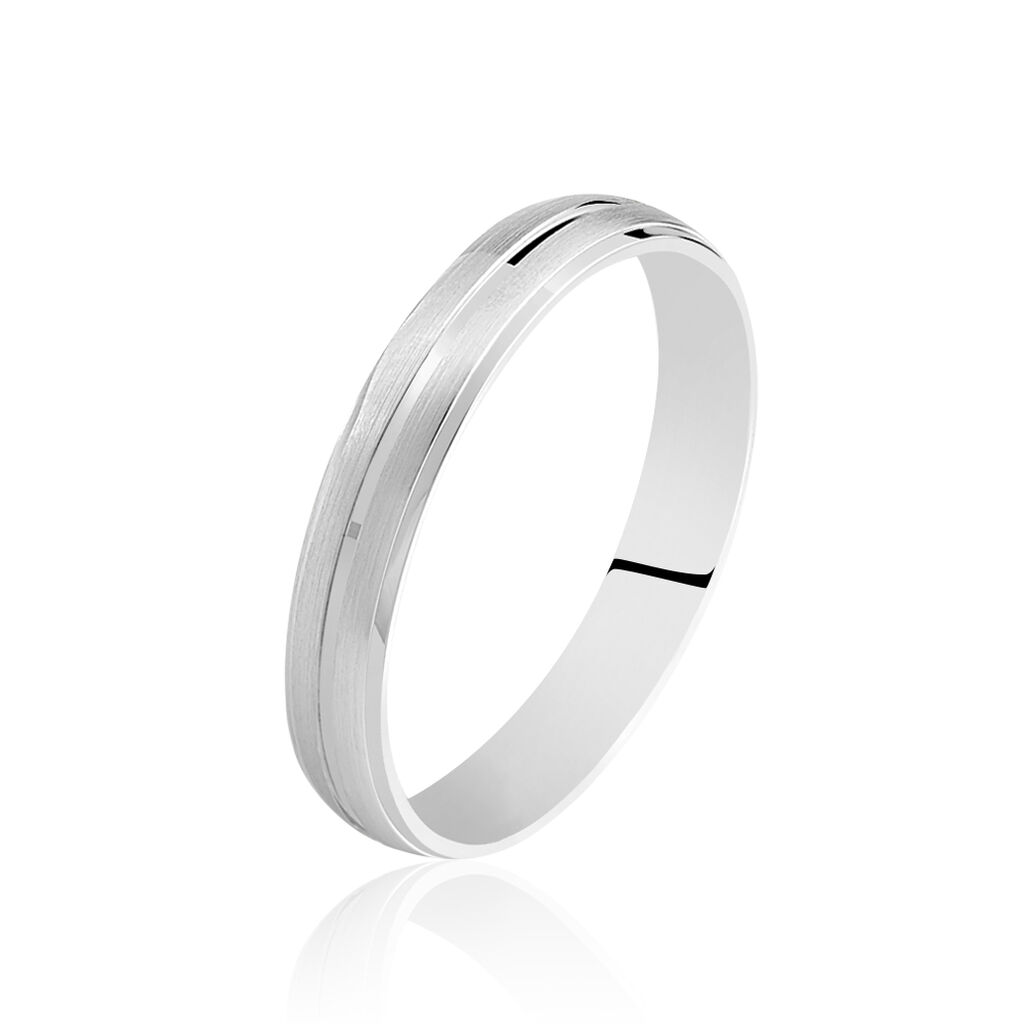 Alliance Damiana Ruban Plat Argent Blanc