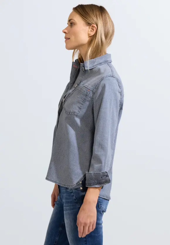 Jeans Overshirt - mid blue wash