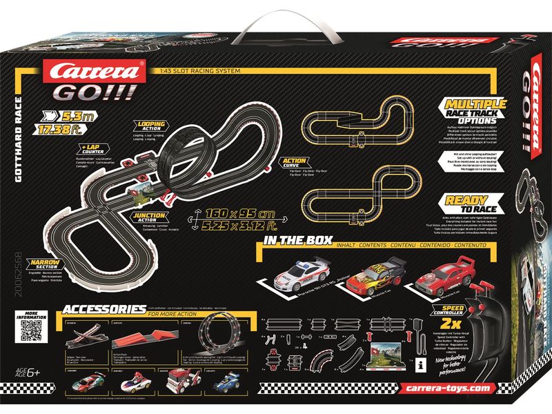 Carrera GO! Gotthard Race 5.3 m Spannendes Auto-Rennbahn-Spielset