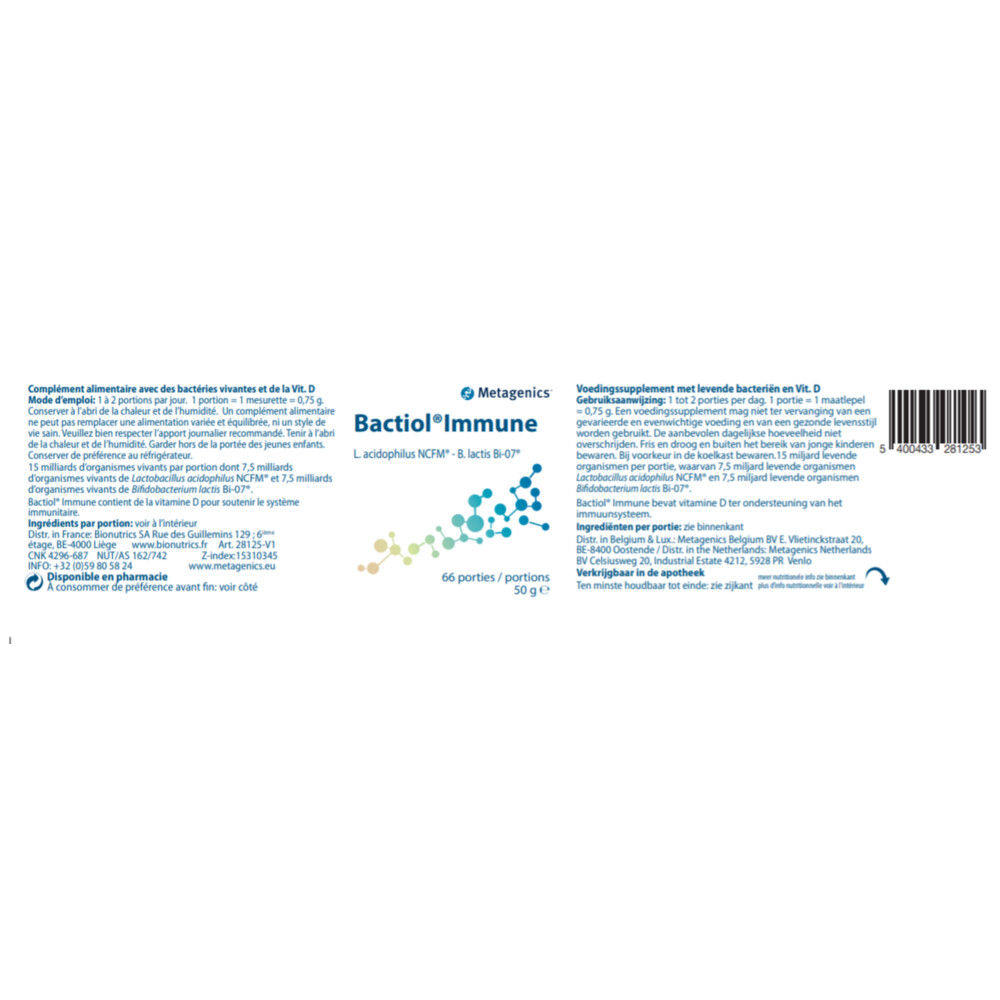 Metagenics Bactiol Immune50 gr