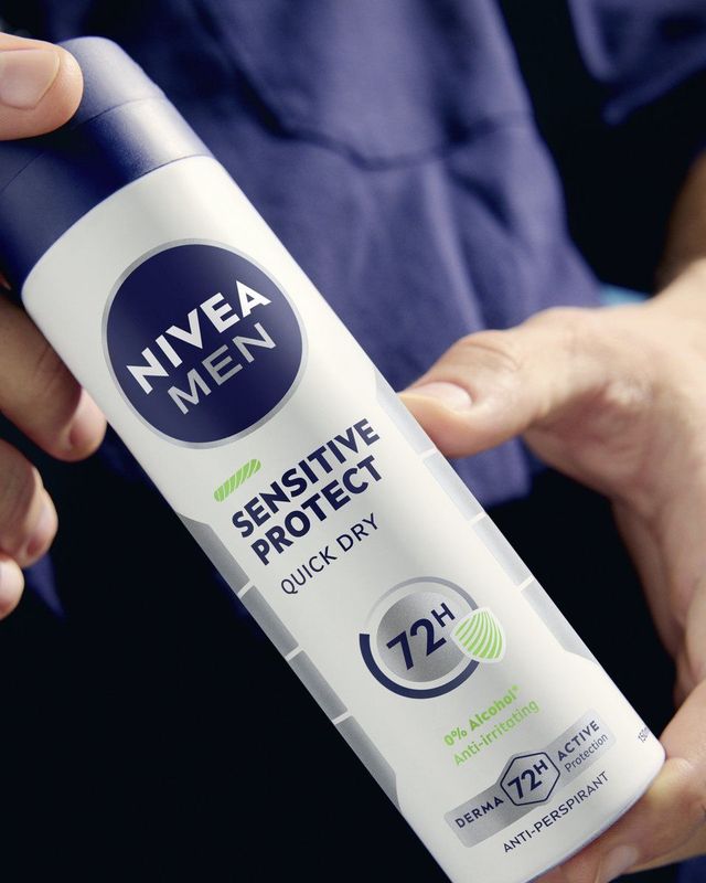NIVEA MEN Sensitive Protect Deodorant Spray - Anti Transpirant Deo - Quick Dry - 6 x 150 ml - Voordeelverpakking