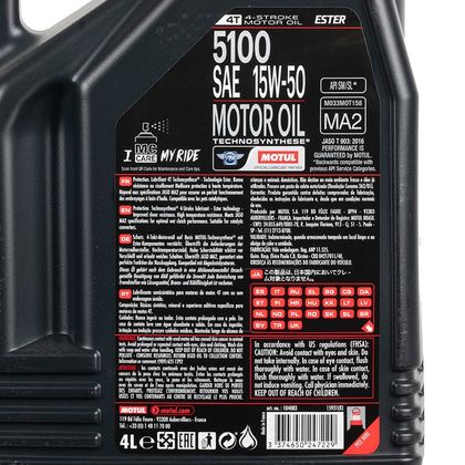 Huile moteur Motul 5100 15W50 4L Universel