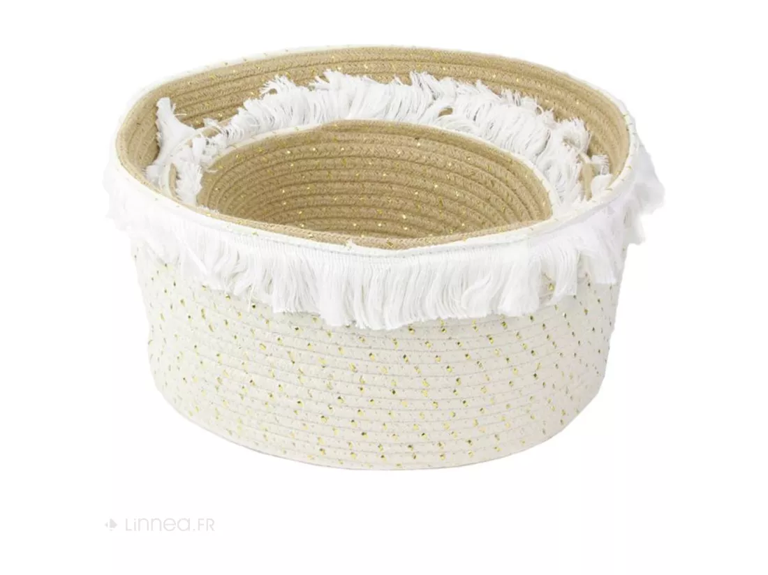 Lot de 3 paniers de rangement 37x34 5 cm VANILLA