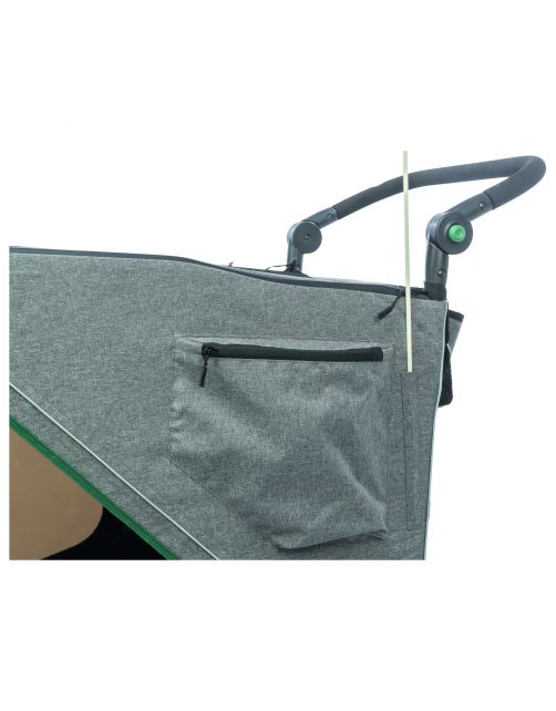 Trixie Fietskar - Hondenfietskar - 64x92x80\/130 cm Grijs Groen Tot 25 Kg Small