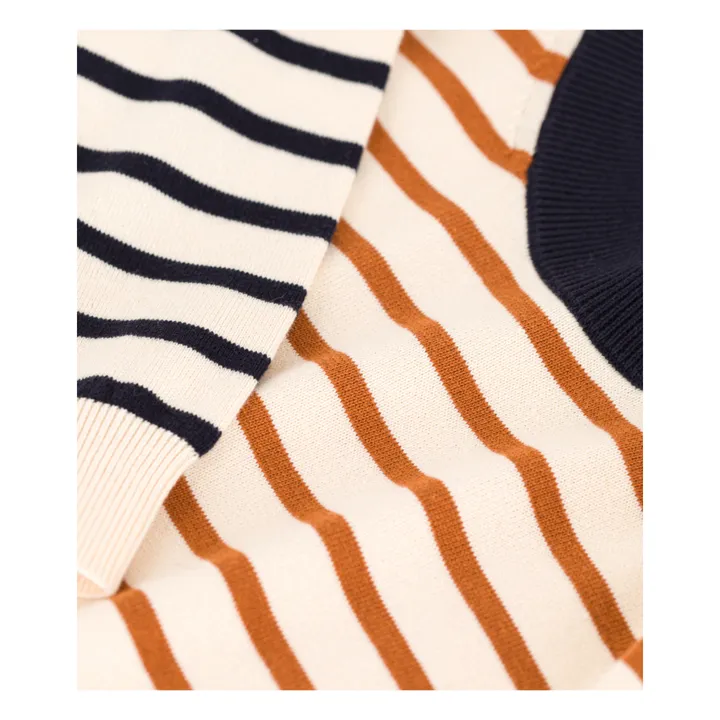 Petit Bateau Pull Marin à Rayures | Ecru