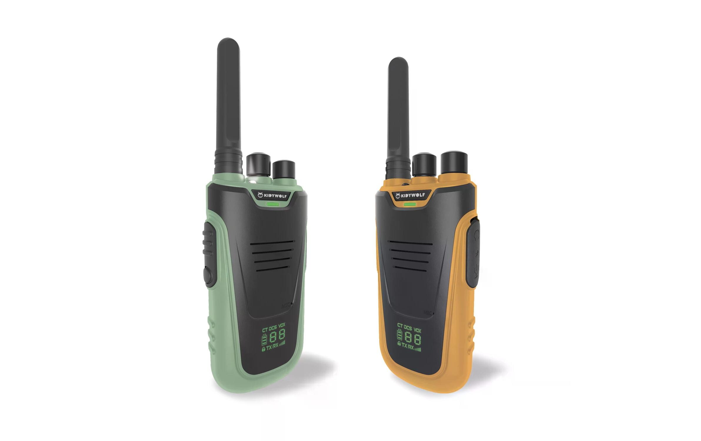 Walkie-Talkies mit Taschenlampe grün/orangeFunkgeräte für Kinder