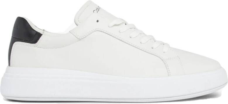 CK Calvin Klein Sneakers van leer met contrastgarnering model 'LACE UP'