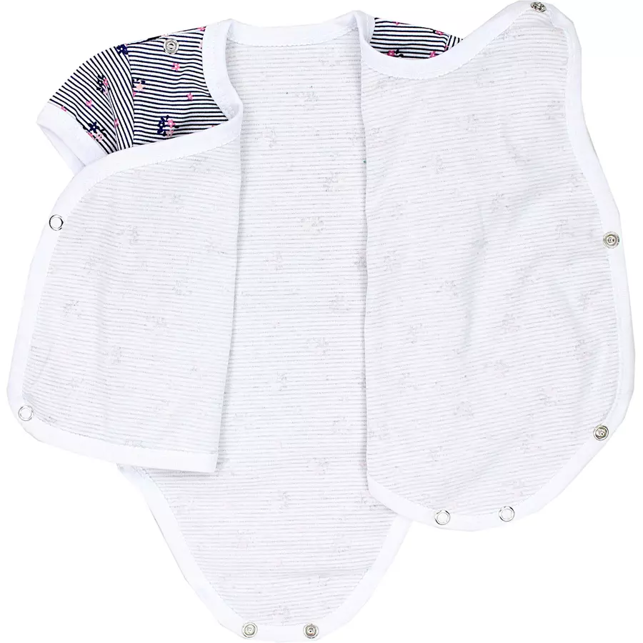 TupTam Baby Mädchen Kurzarm Wickelbody 5er Set lila