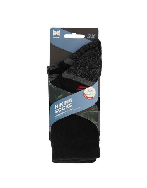 Xtreme Hiking Socks Extra Warm 2-Pack Zwart - Sokken
