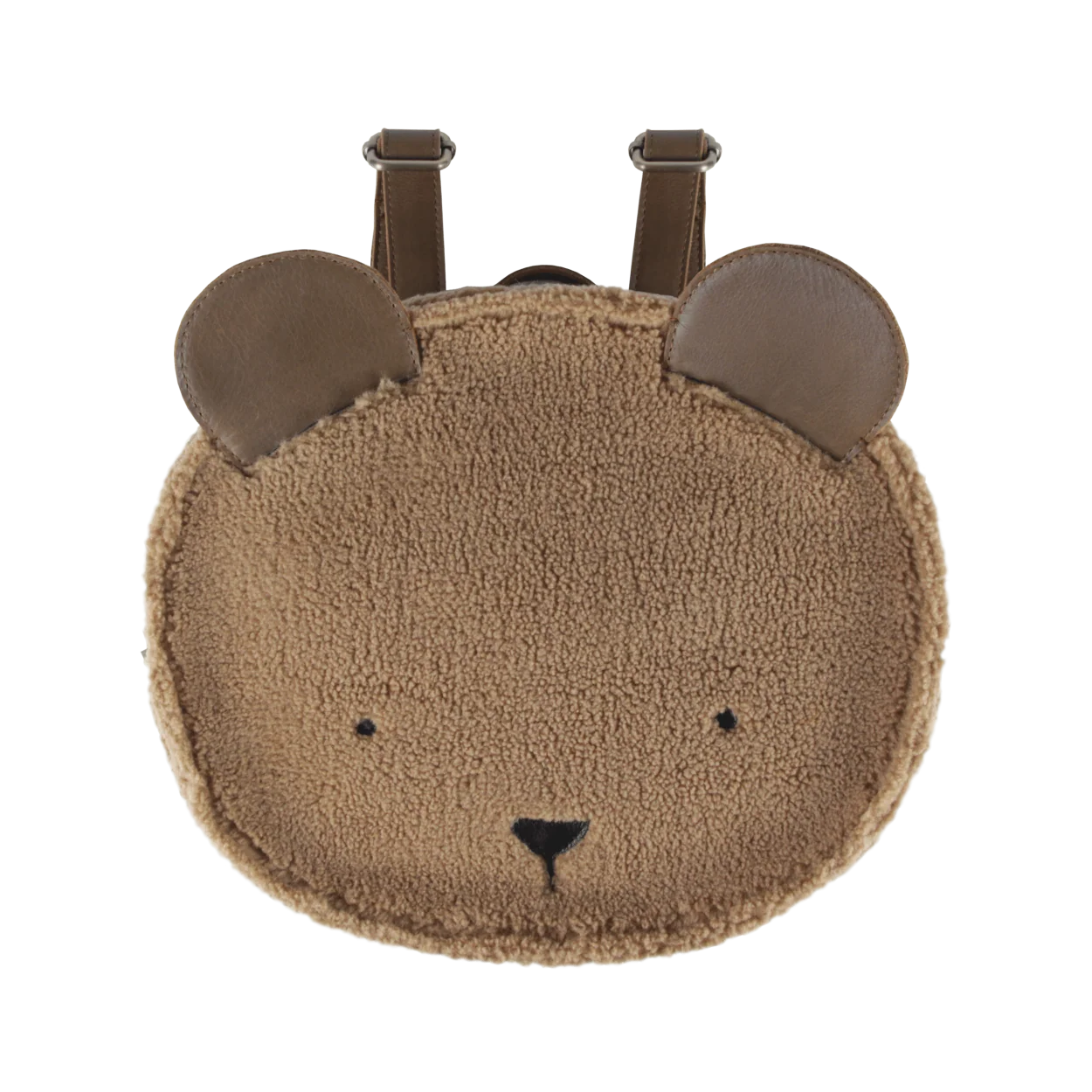 Paui Schoolbag | Bear | Light Maple Curly Faux Fur