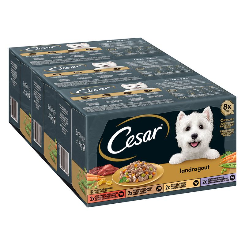 Lot mixte Cesar Les recettes de campagne pour chien