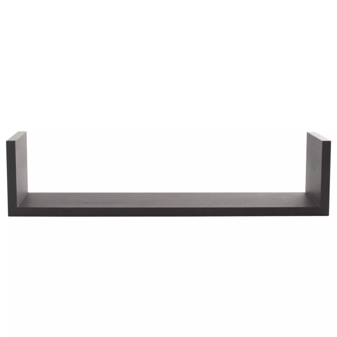 Lot de 3 étagères murales en bois (L22-32-42 cm) Bord Noir