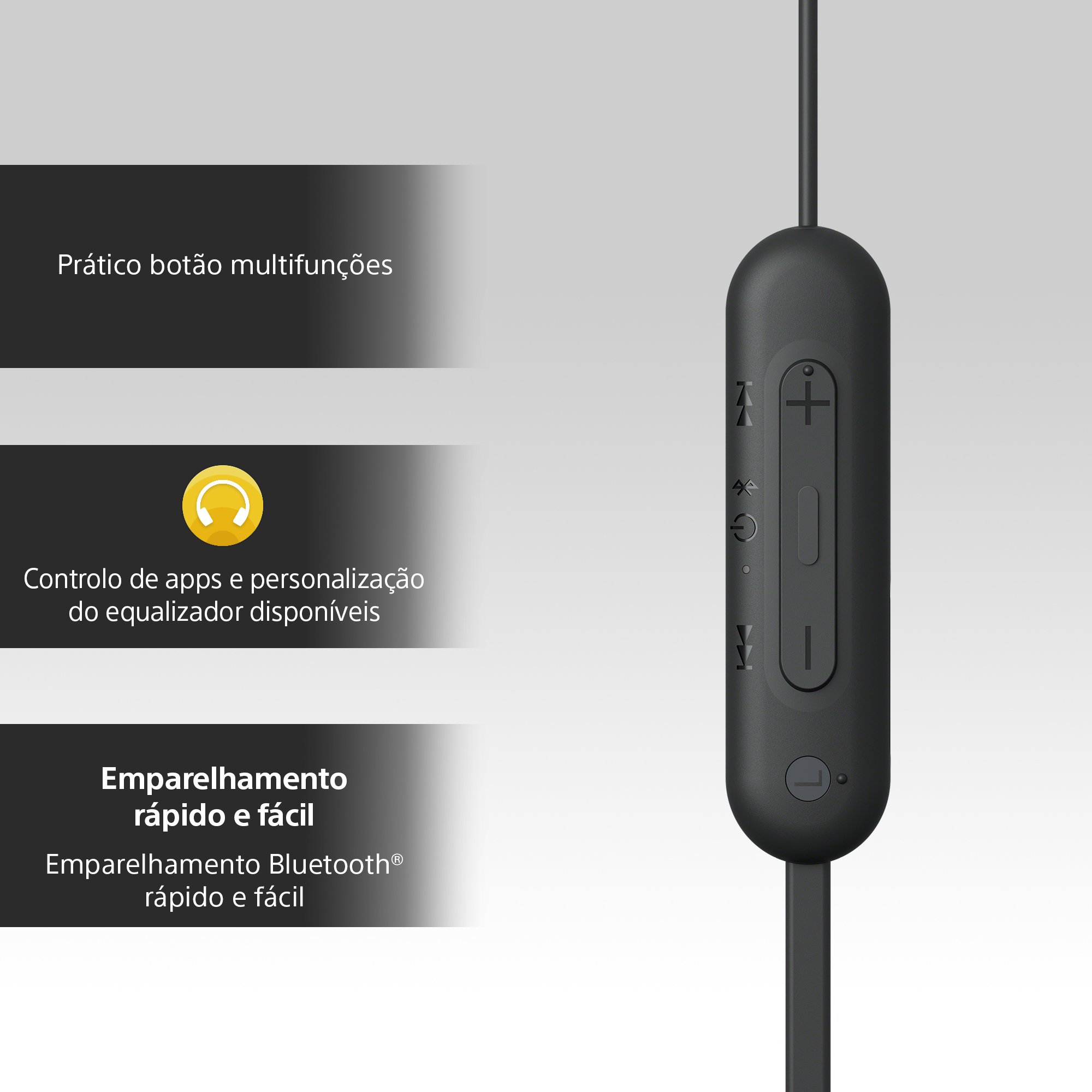 AURICULARES SEM FIO SONY WIC100B.CE7 PRETO
