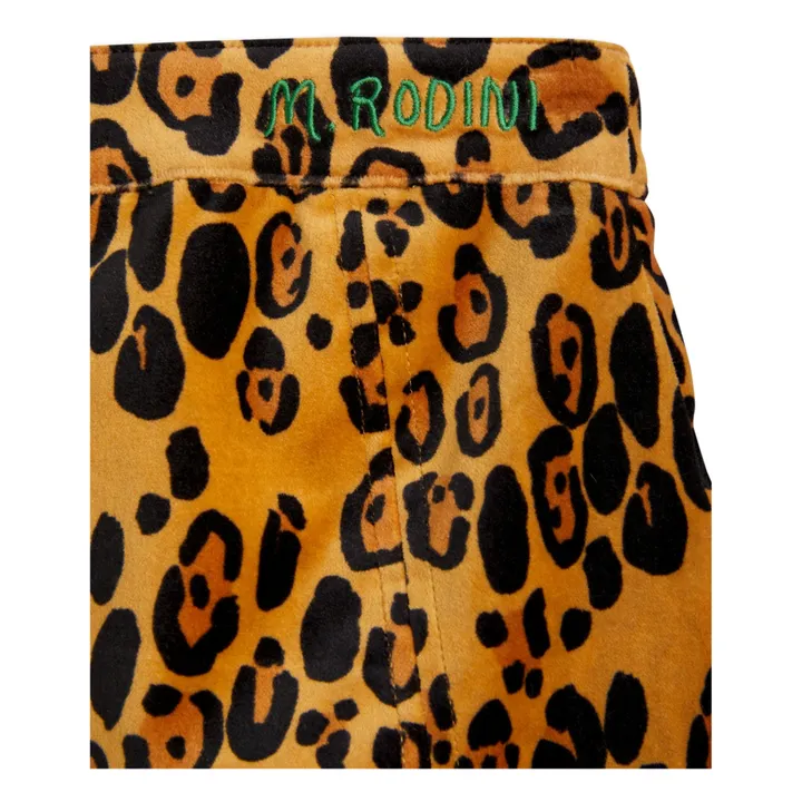 Mini Rodini Jupe Velours Bio Léopard | Orange