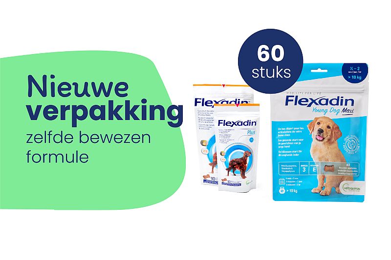 Flexadin Young Dog | Maxi - 60 Kauwbrokjes | 12728.1