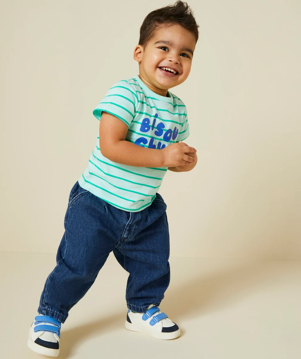 PANTALON SLOUCHY BÉBÉ GARÇON EN DENIM LOW IMPACT