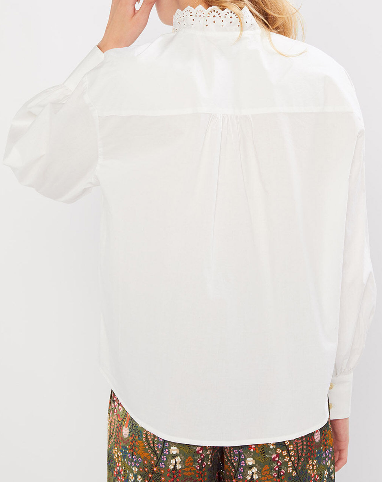 Scotch & Soda Chemise Broderie Anglaise blanche