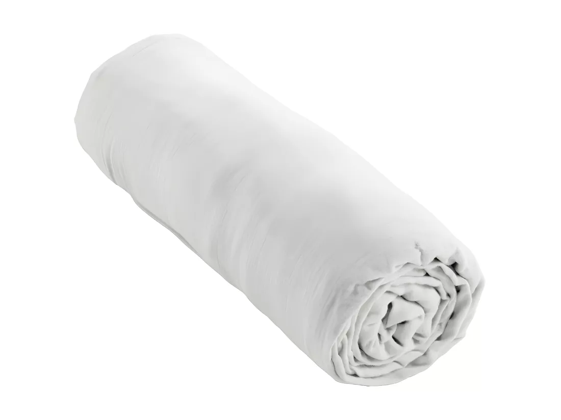 Drap plat 240 x 300 cm en double gaze de coton blanc - PEPA
