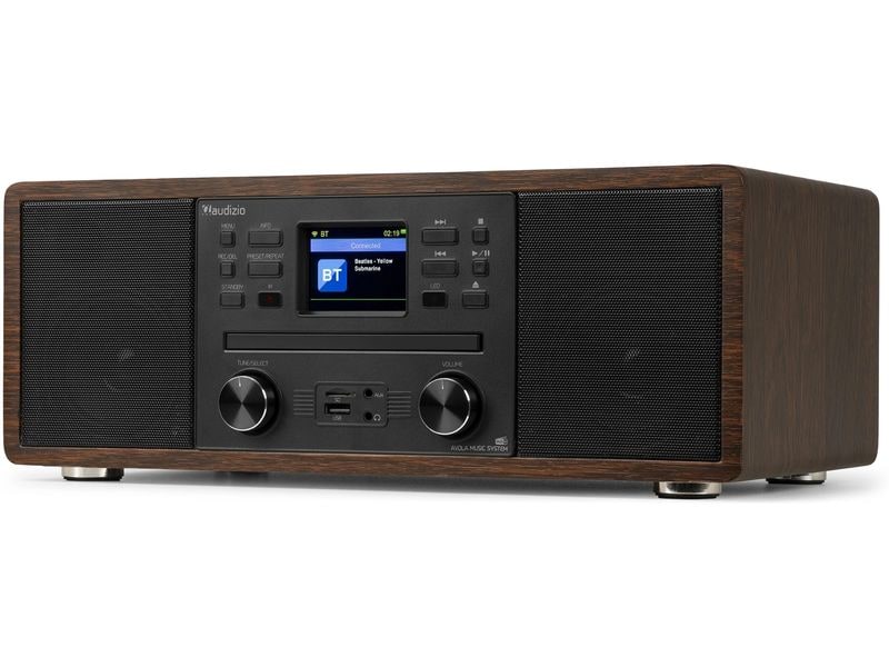 Audizio DAB  Radio Avola Braun DAB  Radio mit CD Spieler, Internet Radio und Bluetooth
