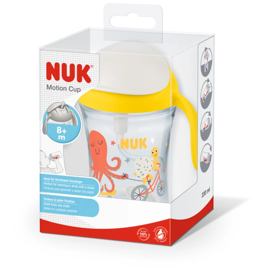 NUK Trinkflasche Motion Cup in gelb
