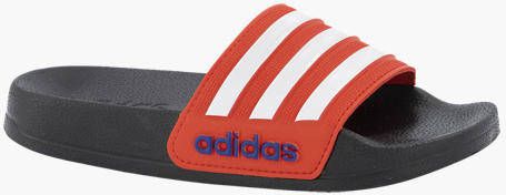 Adidas Perfor ce Adilette Shower badslippers zwart wit rood Rubber 33