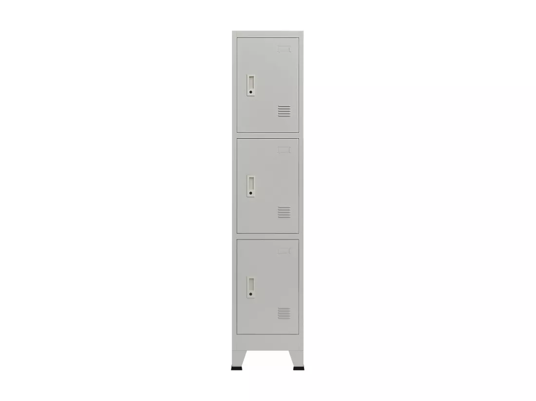 Casier de bureau armoire grise 180 x 38 x 45 cm 03_0006347
