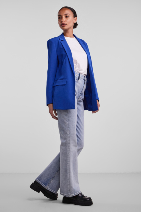 Pieces blauwe dames blazer