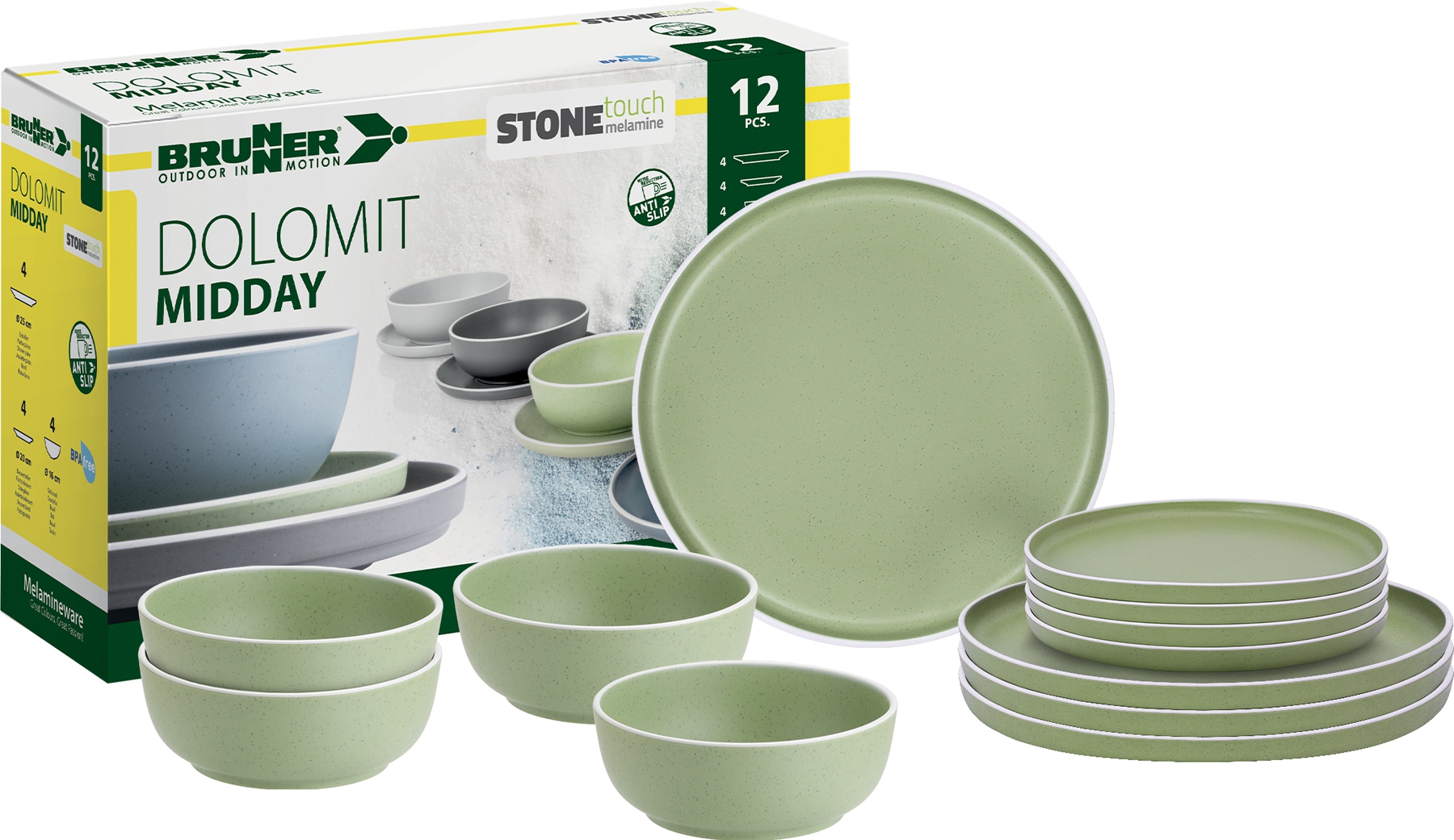 Brunner Midday Set Dolomit Green