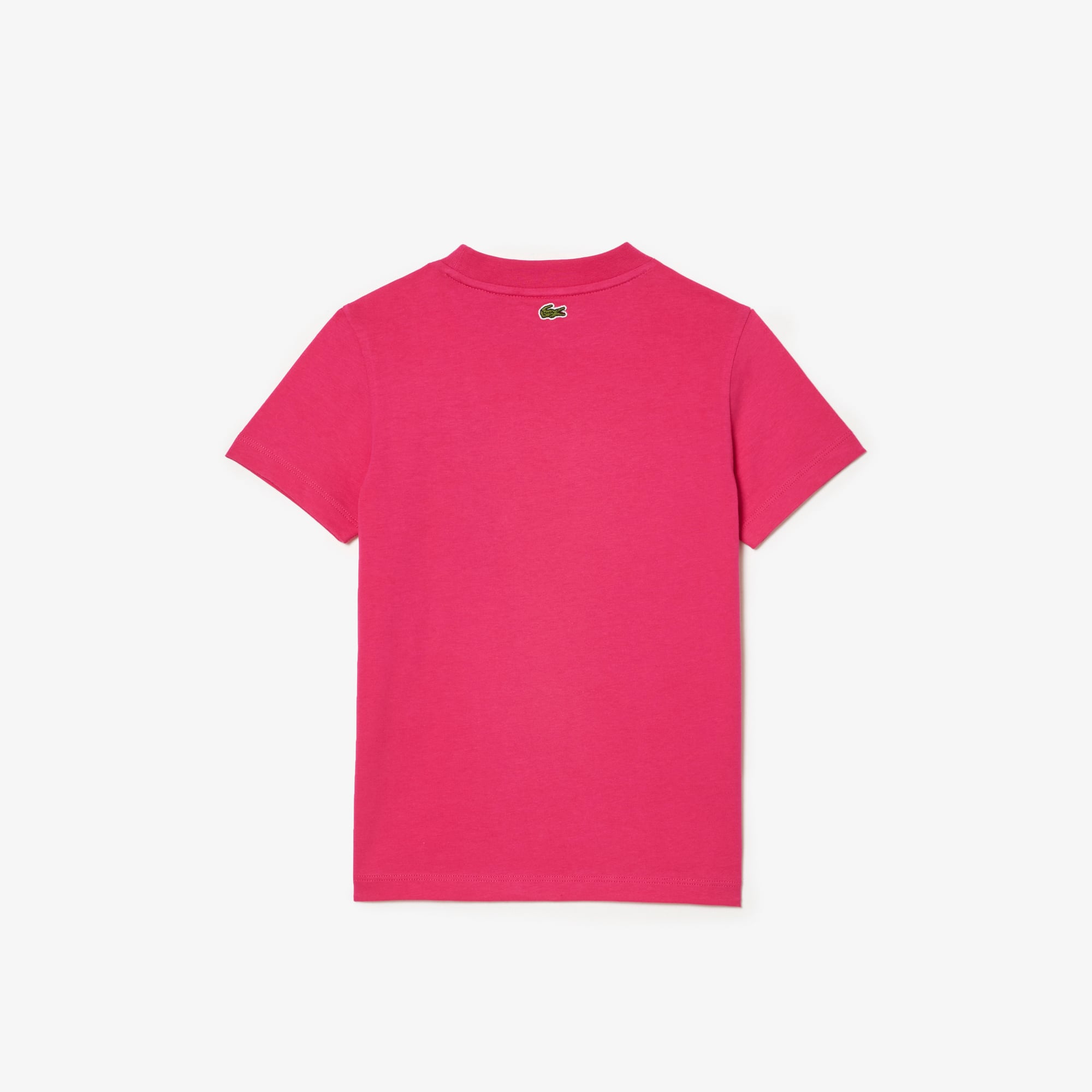 T-shirt avec imprimé signature en coton T-Shirts & Chemises - Rose - Lacoste - Enfant