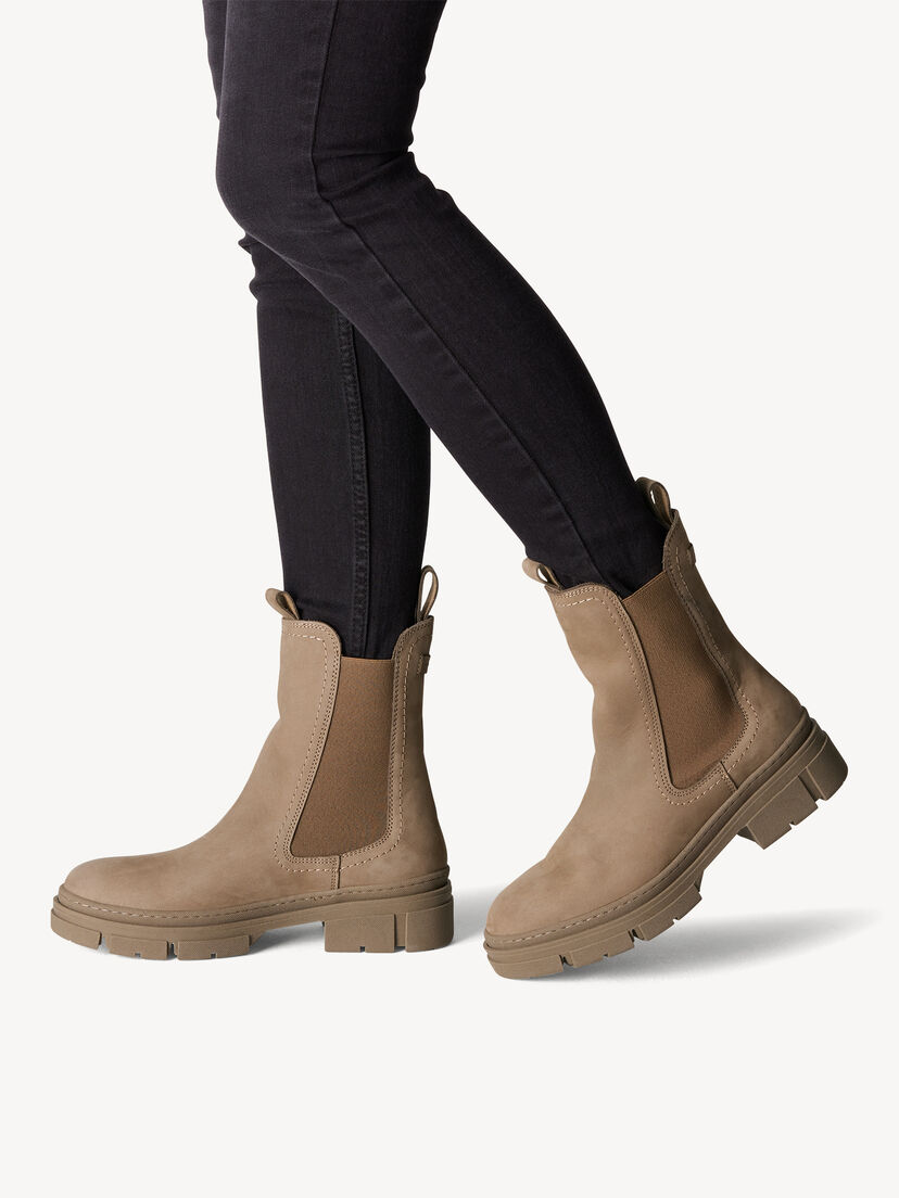 Leren Chelseaboot - beige