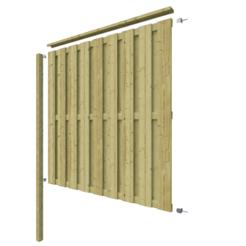 Schutting volgpakket Royal grenen hout 1,9 m lang