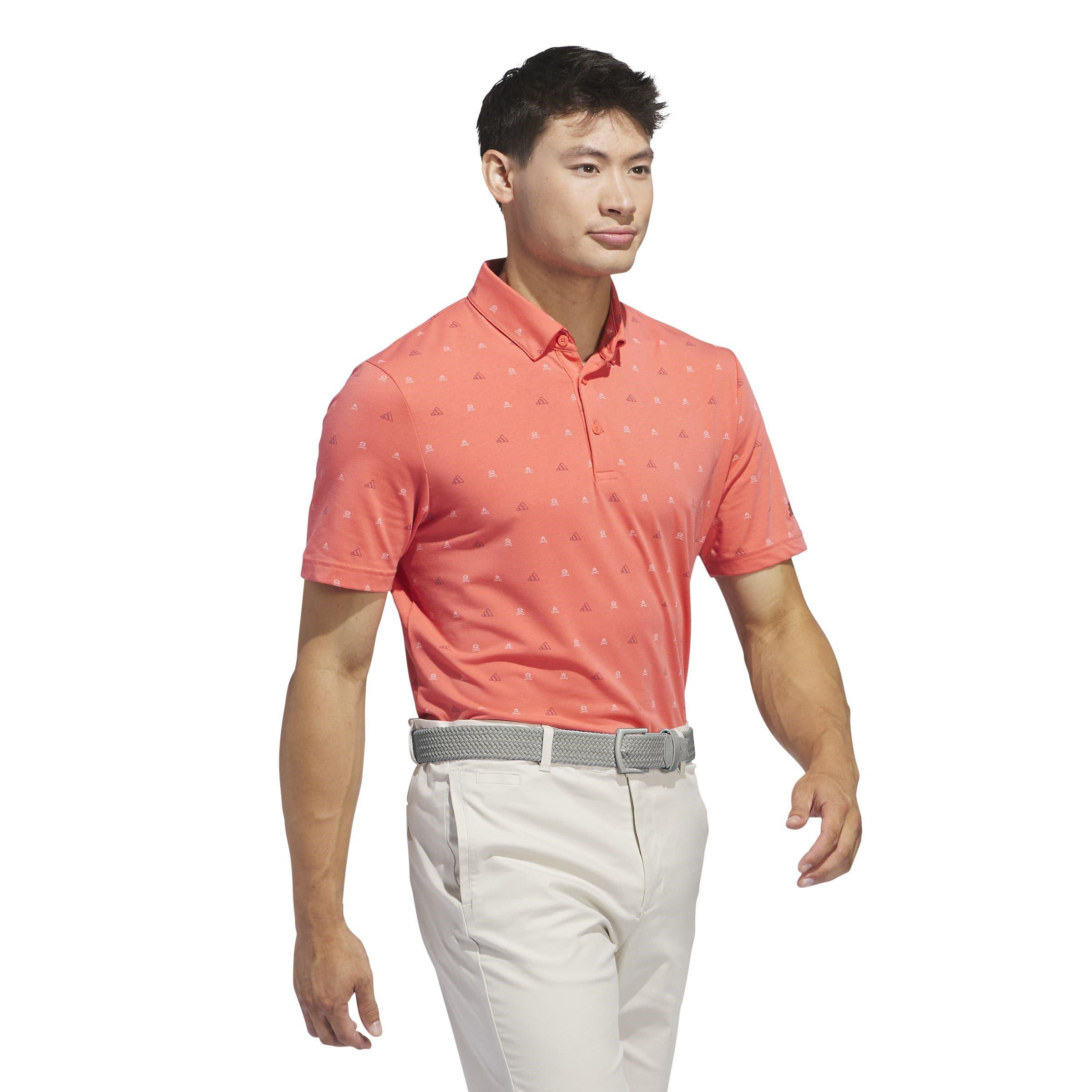 adidas Go To Mini Crest Print Polo Shirt Mens