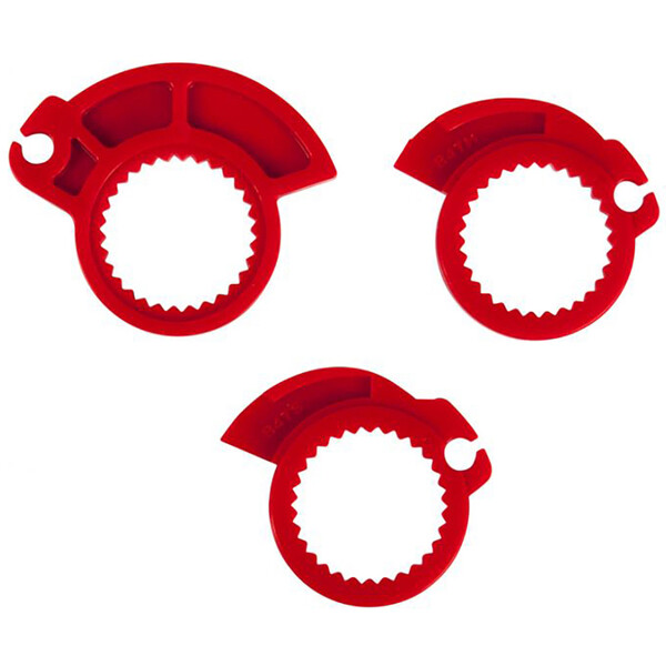 RTECHMX - Poignées R20 Lock-On Waffle BETA RR 125>530 Rouge fluo